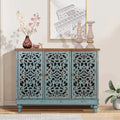 Blue 3-Door Sideboard Accent Cabinet E62675