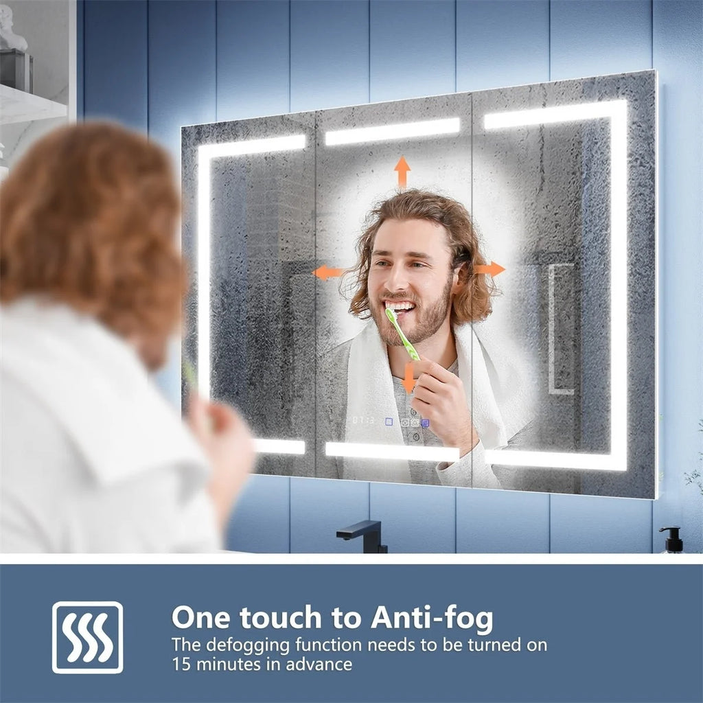 54" x 36" LED Lighted Mirrored Medicine Cabinet O2580