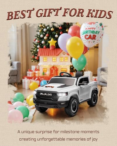 12V Licensed Ram 1500 Ride on Toy with Parent Remote Control (Black) W3402