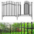 8 Panels Tall No Dig Garden Fence, 40in H x 18ft L, Reinforced Square Tube Rustproof Metal Fencing T718