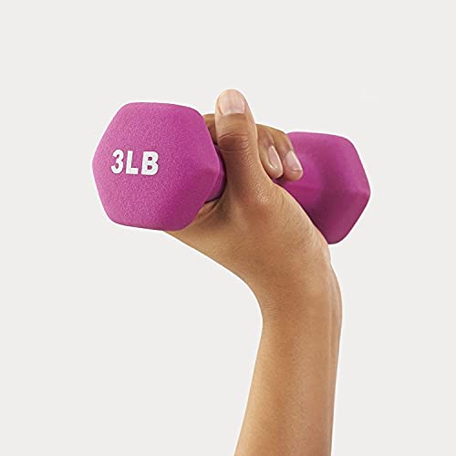 Neoprene Dumbbell Hand Weights Sets of 2 Hexagon Non-Slip Weights D5913