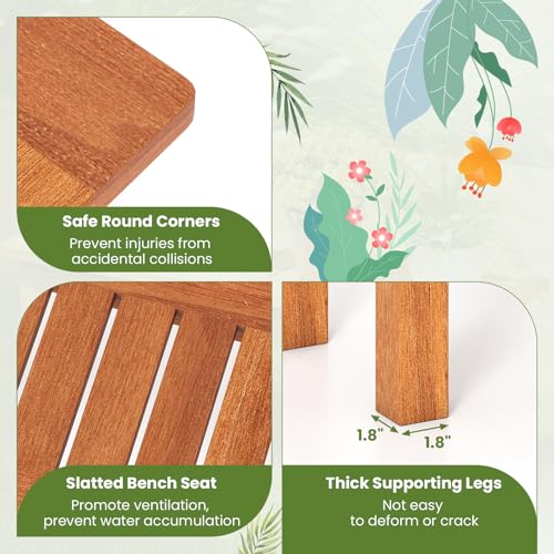 Wooden Plant Stand with Teak Oil Finish D925