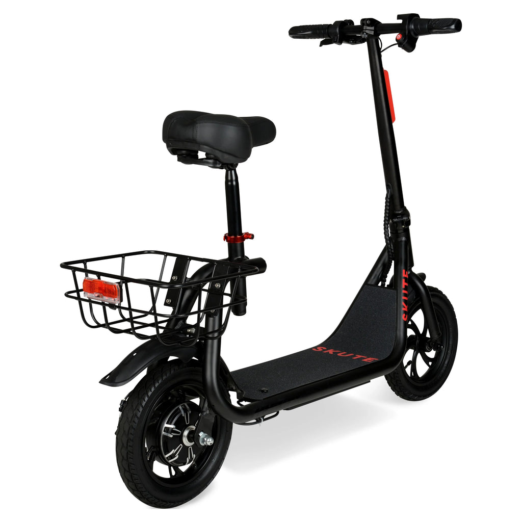 36V Seated Electric Scooter with Basket, 250W Motor, Max Speed 15mph K1898