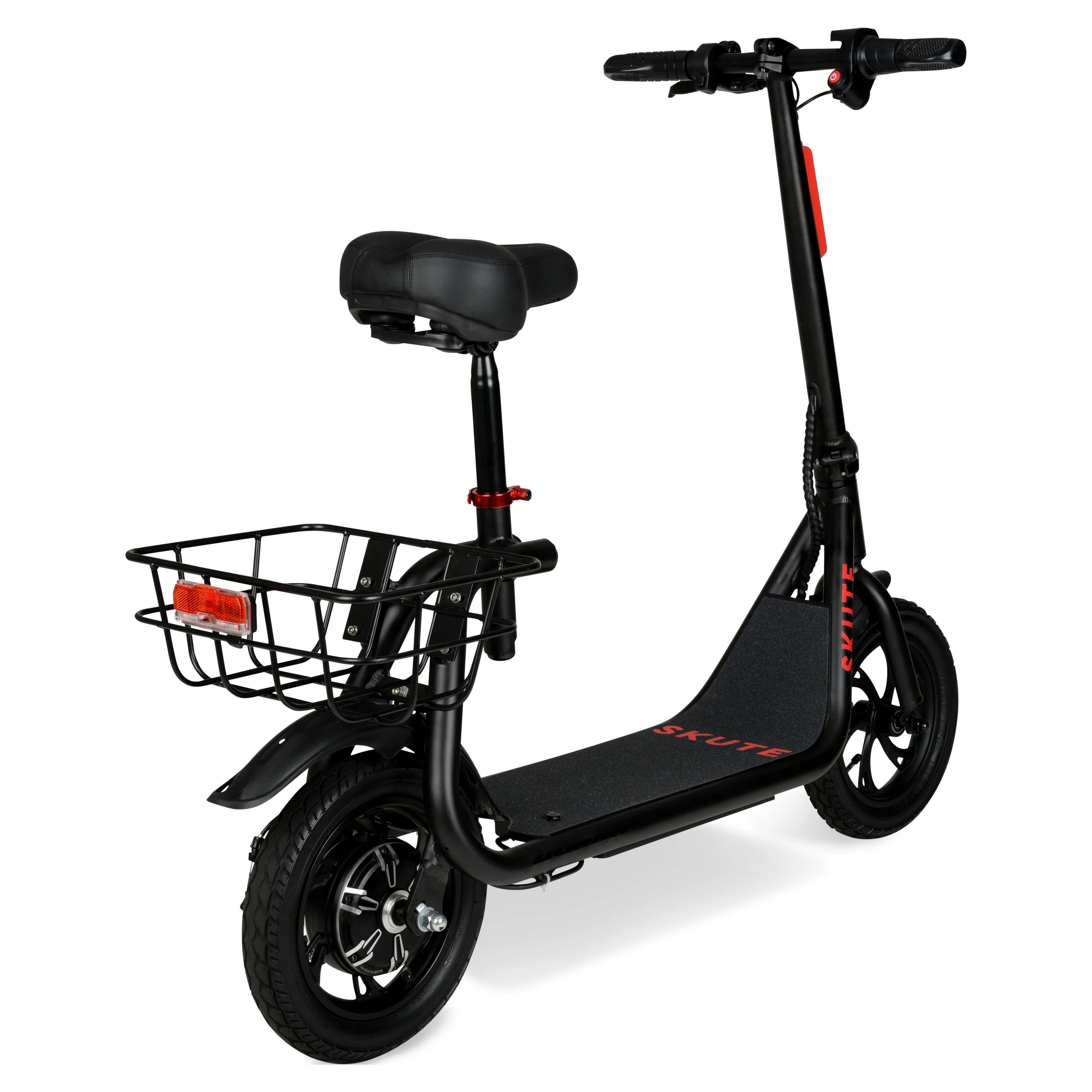36V Seated Electric Scooter with Basket, 250W Motor, Max Speed 15mph K1898