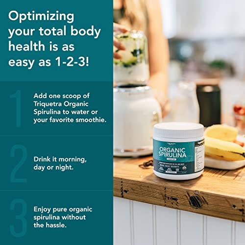 Organic Spirulina Powder, 75 Servings, 8 oz. P322
