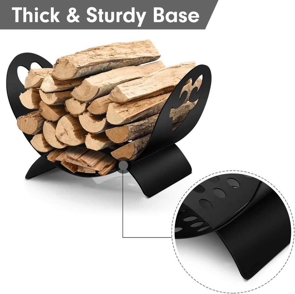 Black Metal Firewood Rack N5999