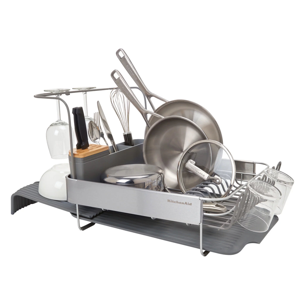 Charcoal Expandable Dish-Drying Rack W9253