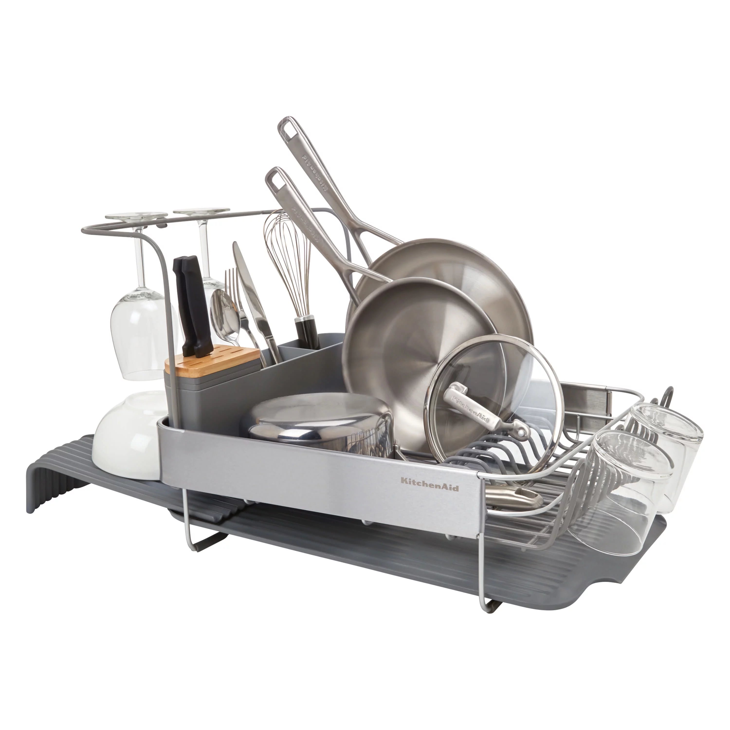 Charcoal Expandable Dish-Drying Rack W9253