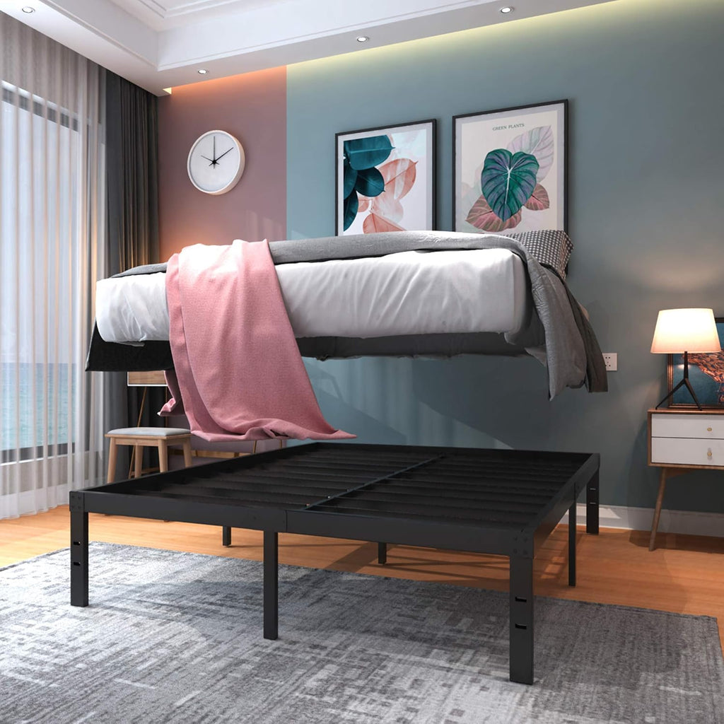 Black Metal Platform Bed Frame Cal King M94873
