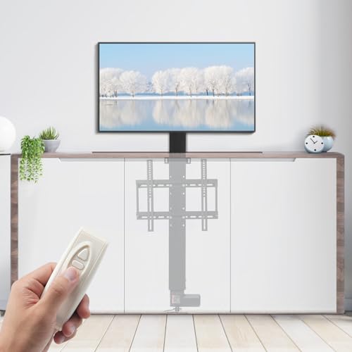 Motorized TV Lift Stand, Adjustable Height 38" to 66", Remote Control O2231