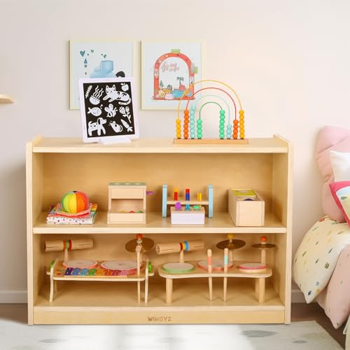 2-Tier Wooden Kids Bookshelf M259116