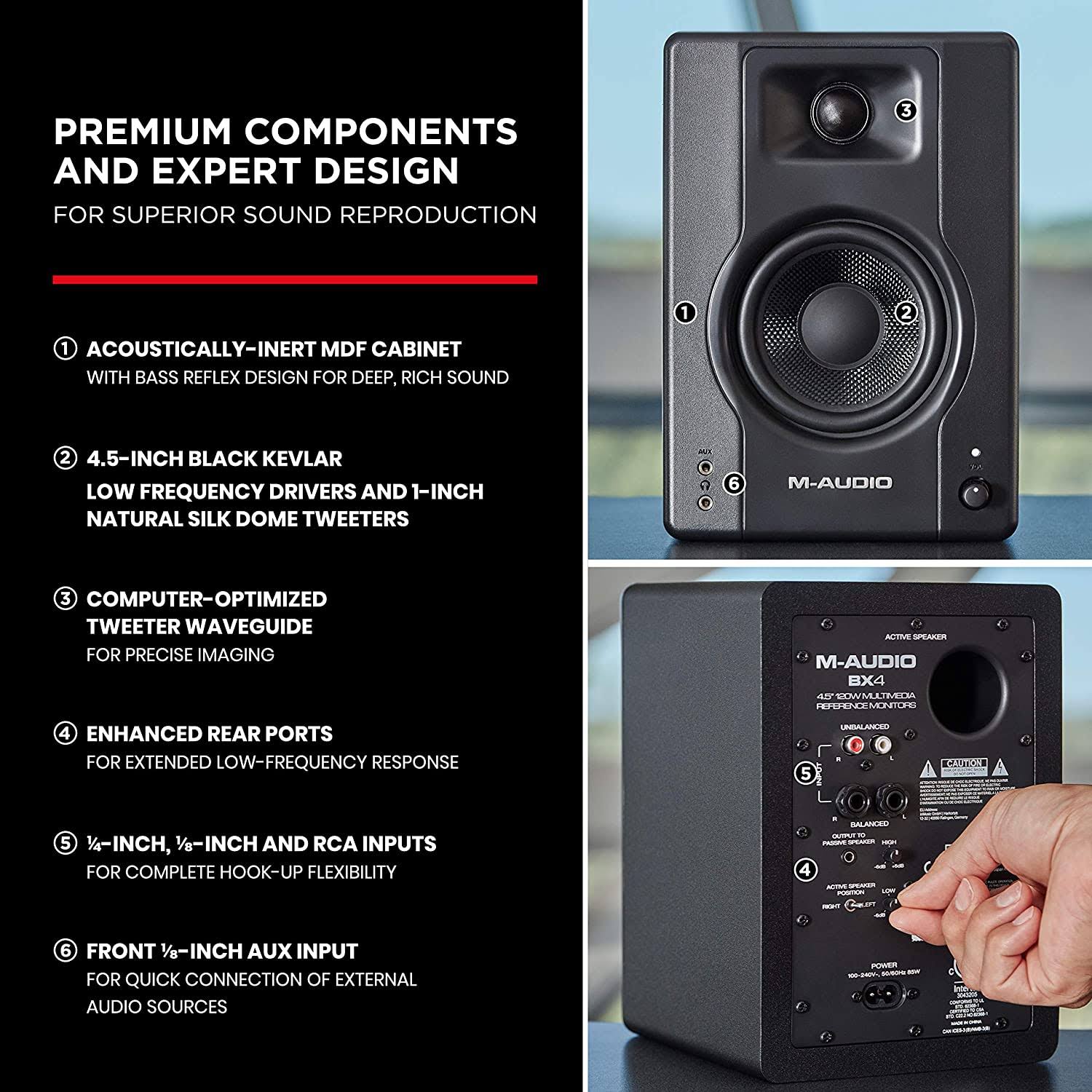 Powered Reference Studio Monitors, Pair K120295