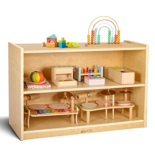 2-Tier Wooden Kids Bookshelf M259116