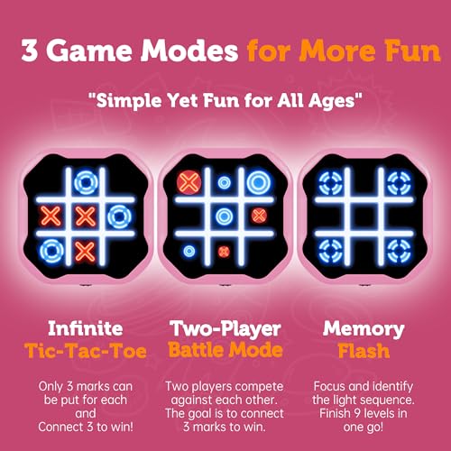 Purple Handheld Electronic Tic Tac Toe Game L3647
