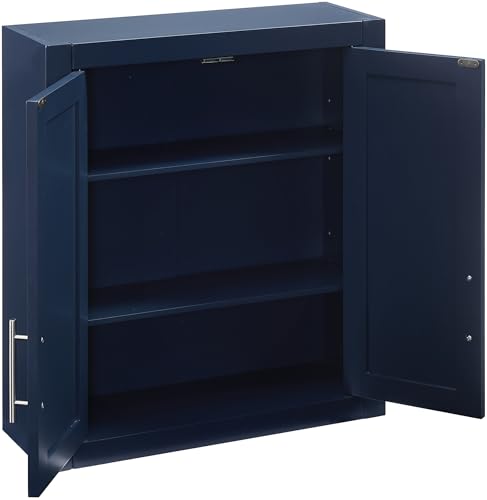 White Wall Mounted Bathroom Storage Medicine Cabinet with Shelves Z85442