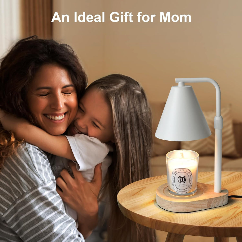 Candle Warmer Lamp with Timer, Adjustable Height Dimmable, 2 Bulbs C28190