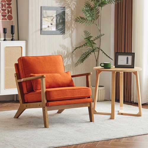 Navy Blue Linen Fabric Accent Chair Set of 2 N53890