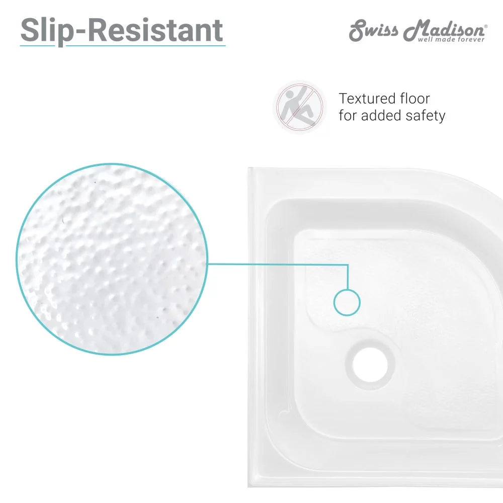 32 x 32 Acrylic White Neo-angle Shower Base X536957