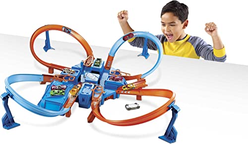 Criss Cross Crash Toy Car Track Set with Motorized Booster D5049