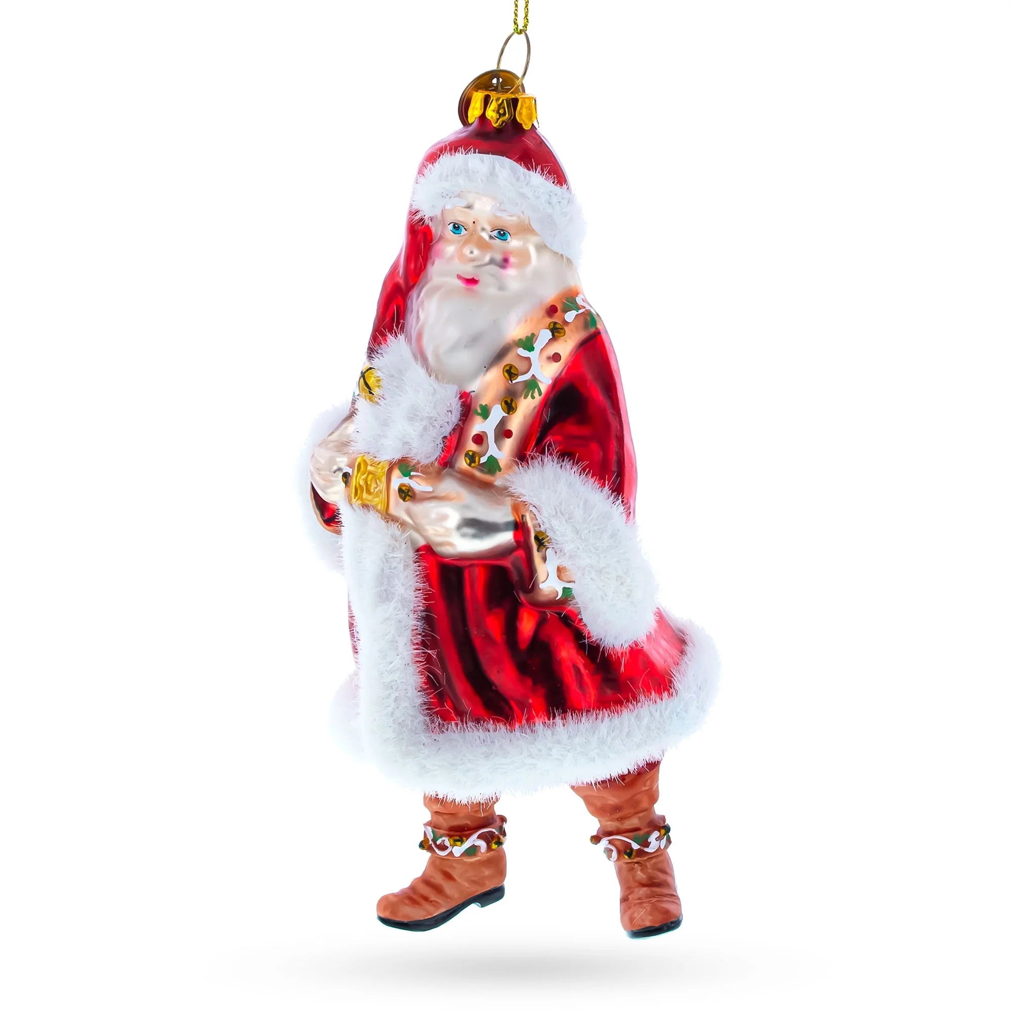 Festive Blown Glass Christmas Ornament V53849