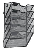 Black 3 Pocket Hanging Wall File Organizer D46502