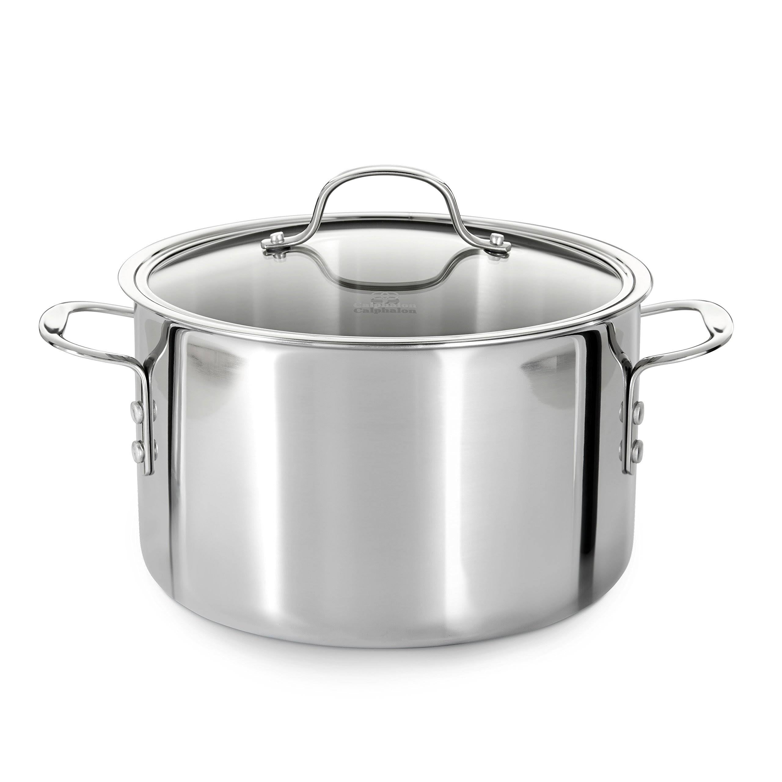 8-qt. Stainless Steel Tri-Ply Covered Stock Pot L105