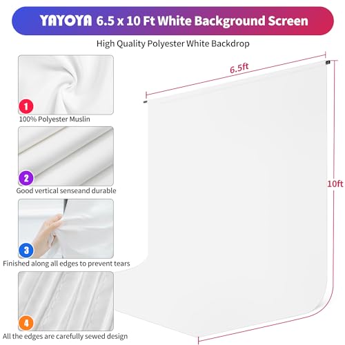 Green Screen Backdrop Kit 6.3 x 6.5 ft with Carrying Case and 5 Clips X704044