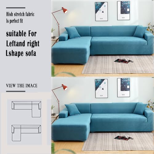 2 pcs Spandex Non Slip Sectional Sofa Covers E842618