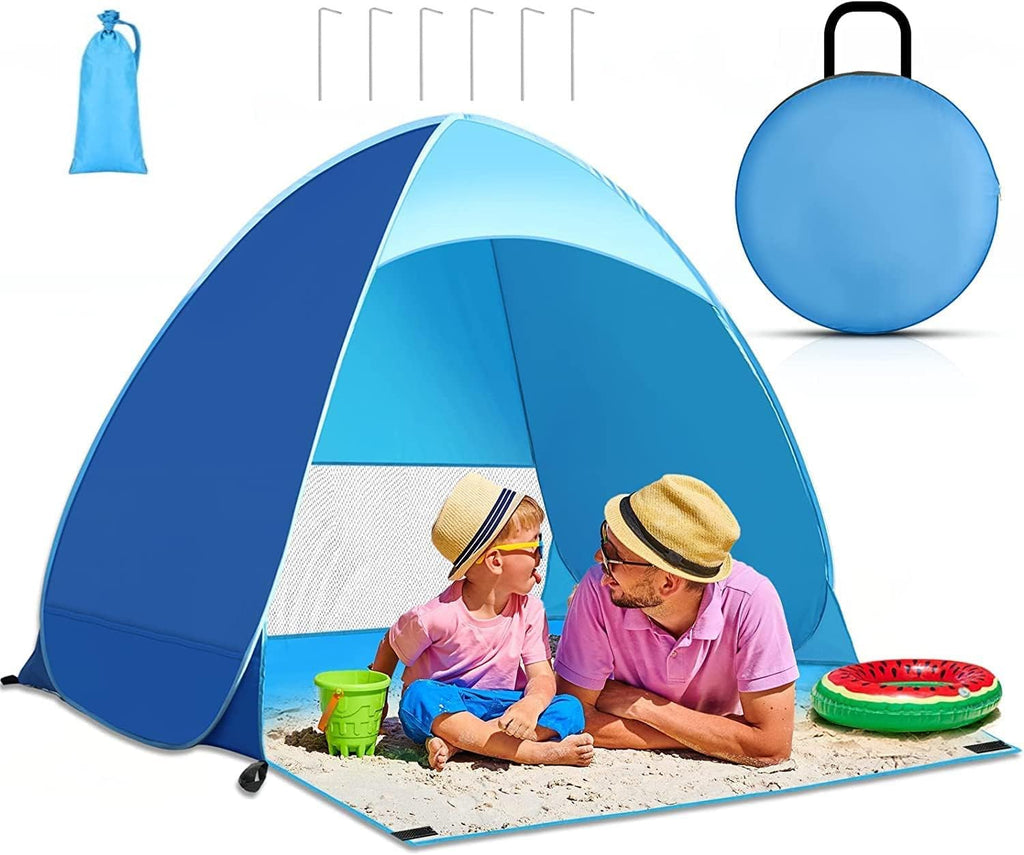Pop Up Beach Tent, UPF 50+, Waterproof, with Carry Bag J83637