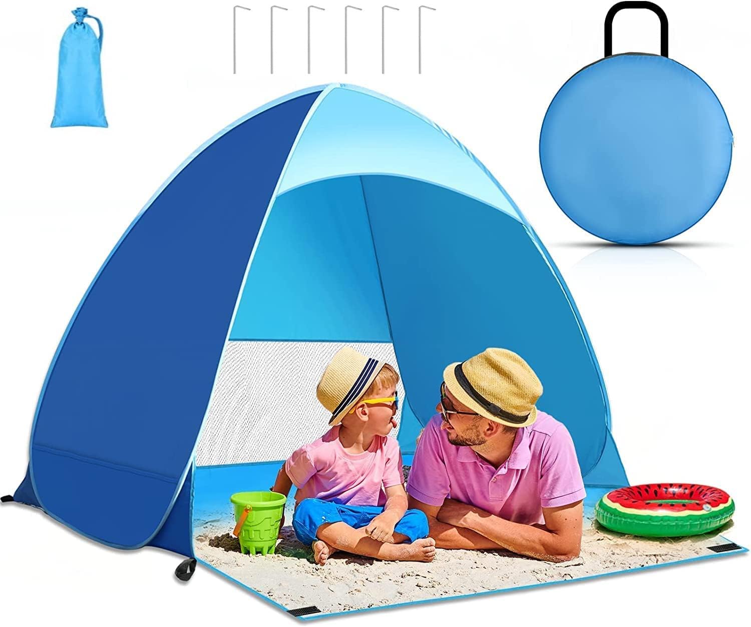 Pop Up Beach Tent, UPF 50+, Waterproof, with Carry Bag J83637