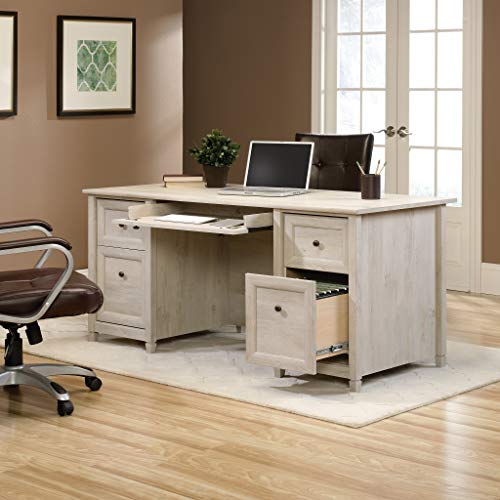 Estate Black Executive Desk with File Drawer Storage R743
