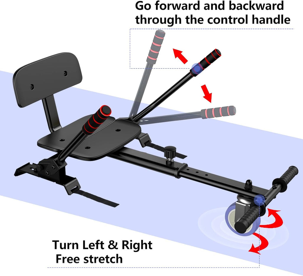 6.5" Self Balancing Scooter with Seat Attachment and Bluetooth LED Lights R6573