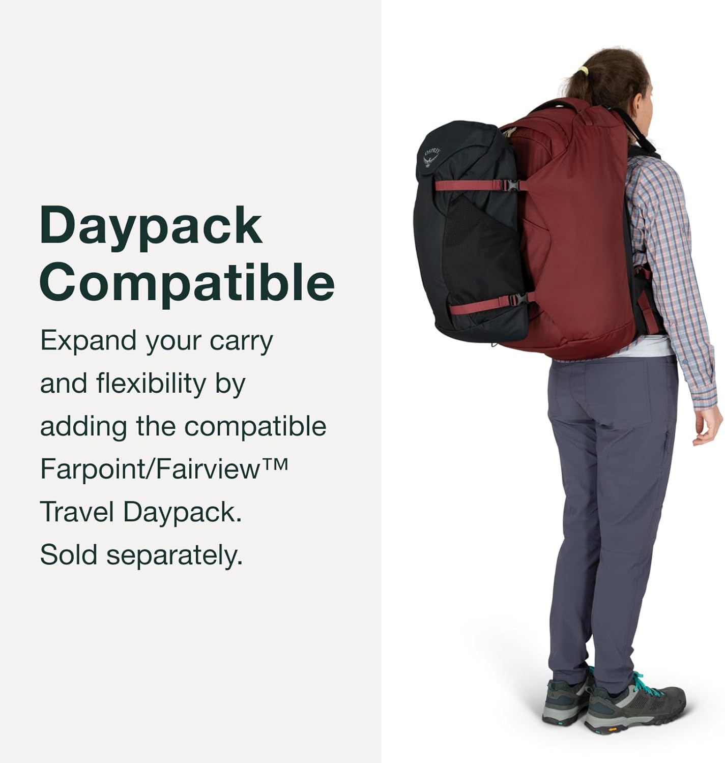 40L Women's Travel Backpack, Night Jungle Blue Q682