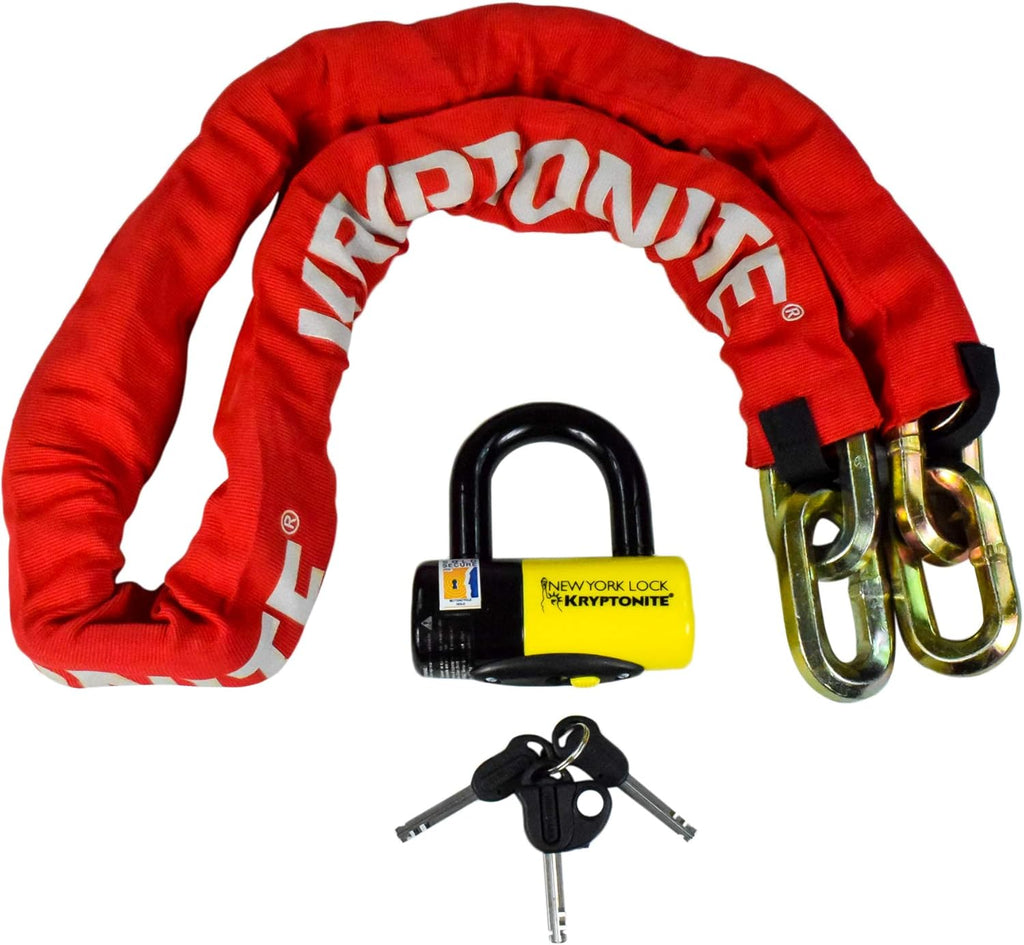 Red 14mm Chain and 15mm Disc Lock K2752