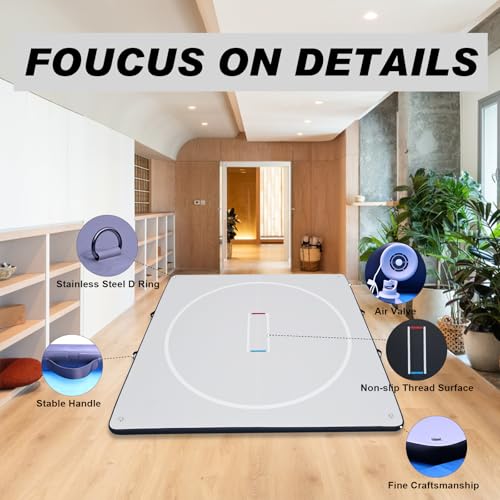 Thicken PVC Inflatable Wrestling Mat with Air Pump (5FT/10FT) J97343