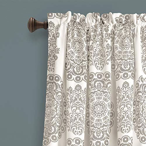 Gray Light Filtering Window Curtain Panel Pair, 84" x 52" R7489
