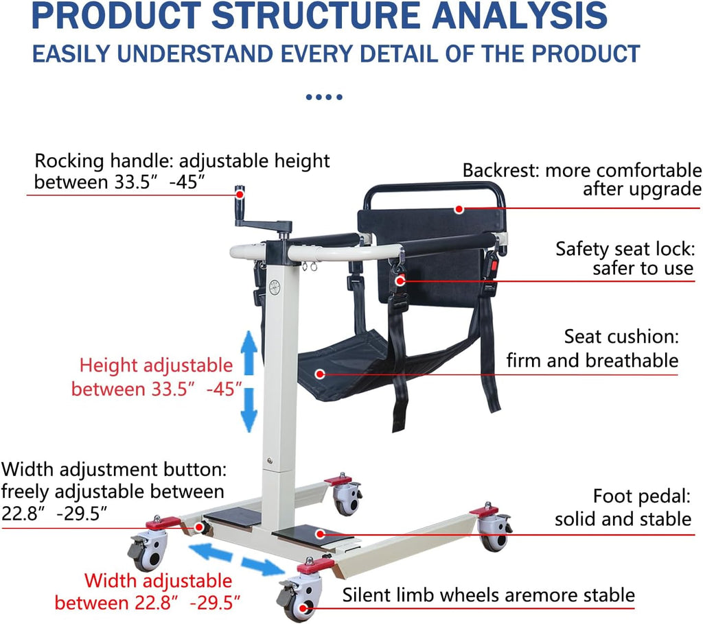 Patient Lift Transfer Chair S7382