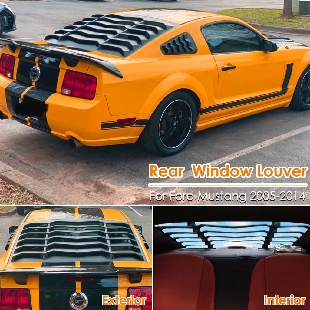 Matte Black ABS Rear Window Louver for Ford Mustang 2005-2014 U1011