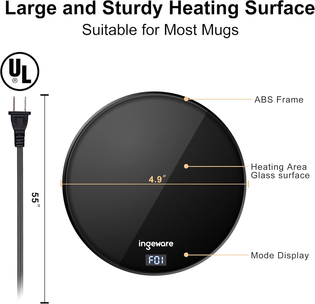 Coffee Mug Warmer with Temperature Settings Auto Shut Off N37418