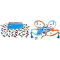 Criss Cross Crash Toy Car Track Set with Motorized Booster D5049