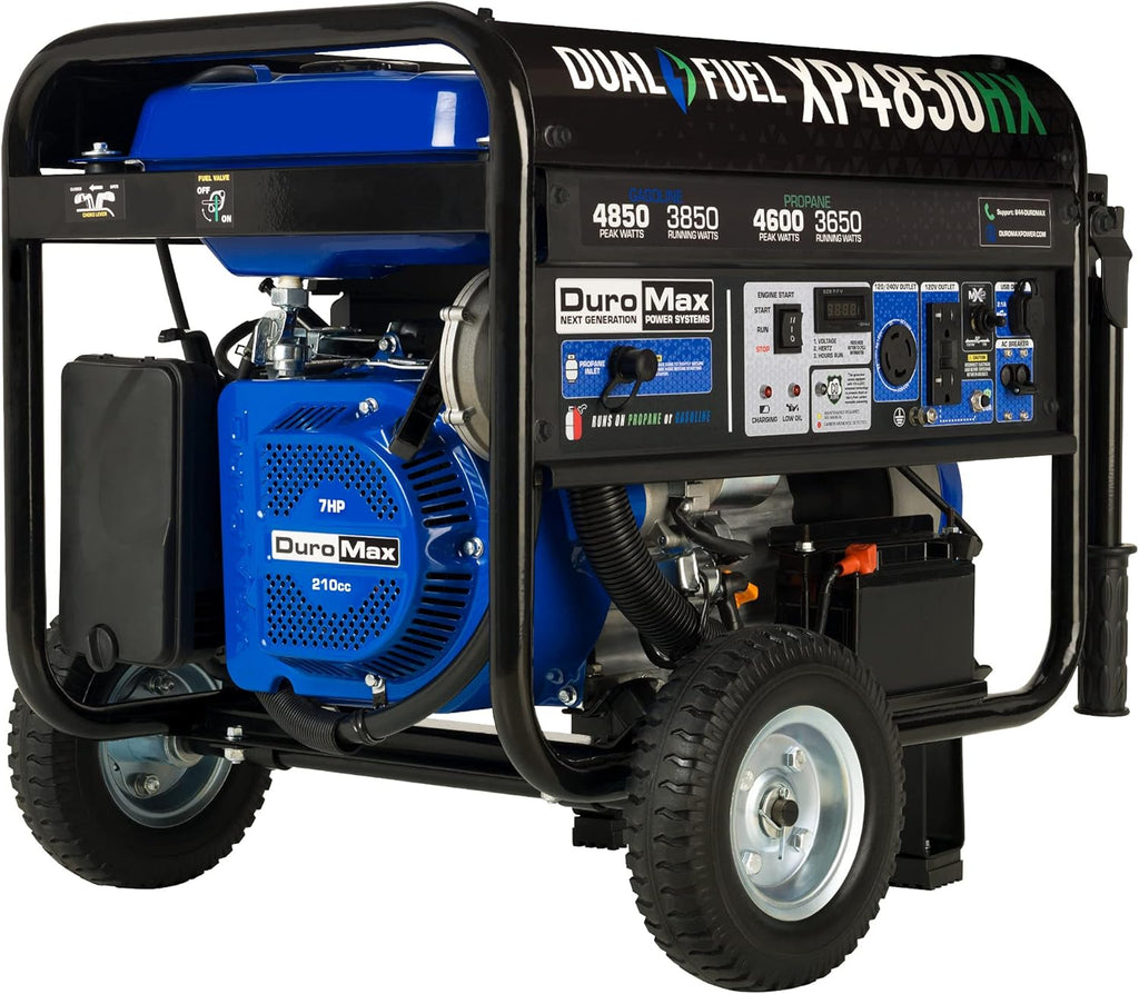 Dual Fuel Portable Generator 5500 Watt Electric Start with CO Alert L570298