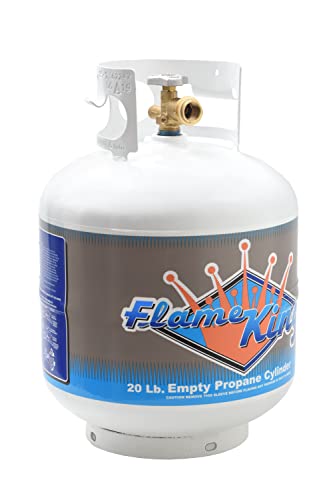 20 Pound Steel Propane Tank Cylinder with Type 1 Valve, White G96361