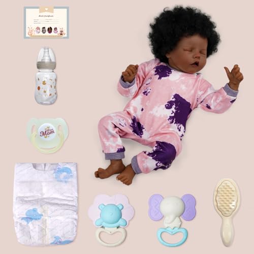 17Inch Black Reborn Baby Doll with Cloth Body R13810