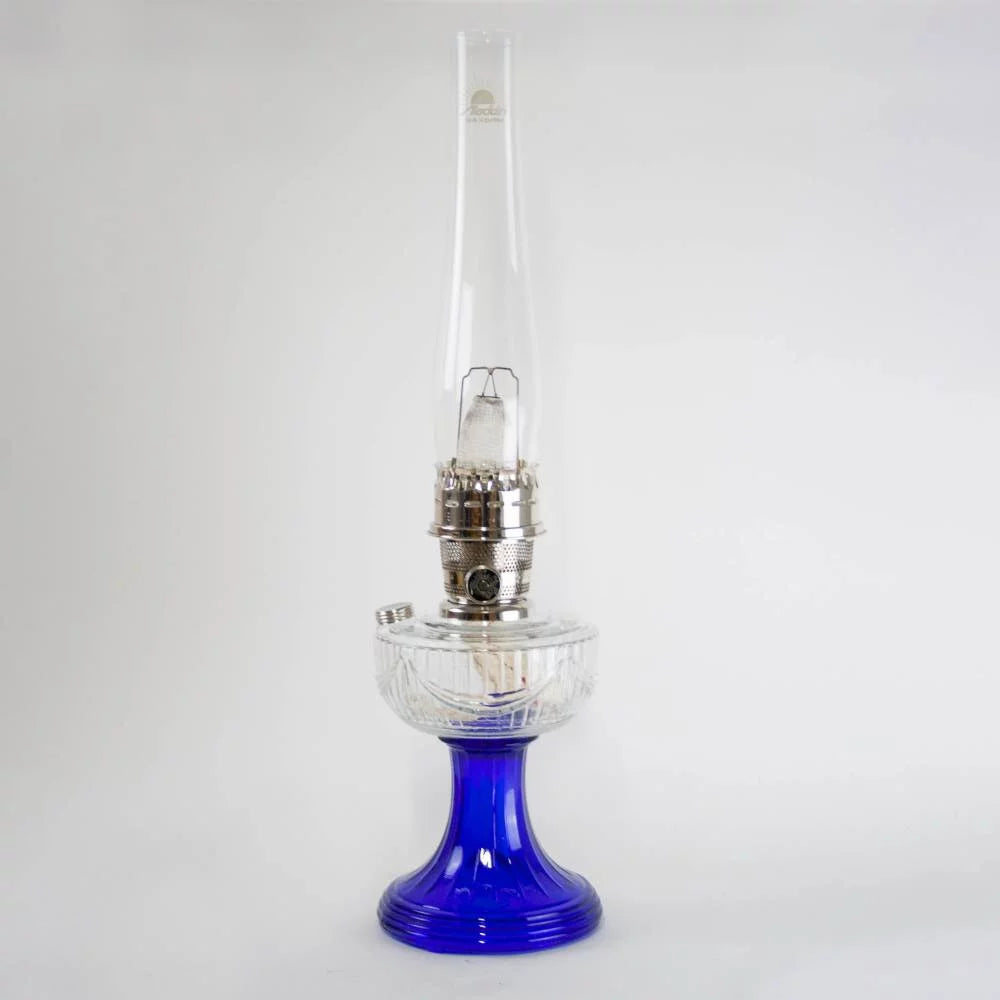 Clear Glass with Nickel Trim Oil Lamp B58175