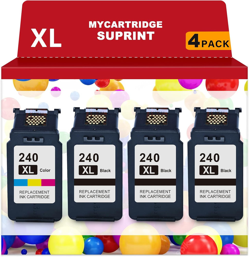 4-Pack Remanufactured Ink Cartridge (3 Black, 1 Tri-Color) E69321