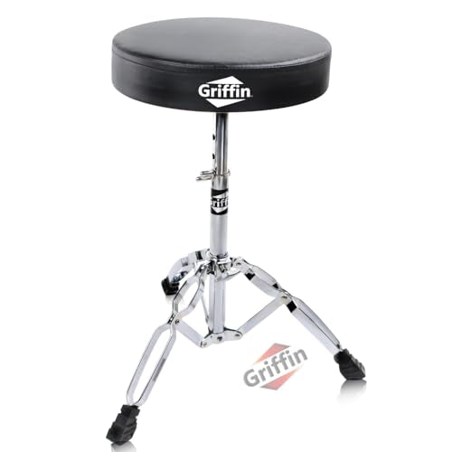 6 Piece Drum Hardware Pack with Snare, Hi-Hat, Cymbal Boom, Kick Pedal & Throne T183