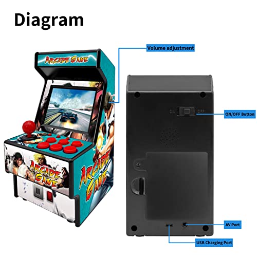 2.8 Inch Screen Handheld Gaming Device with 156 Retro Games (Black) Y107