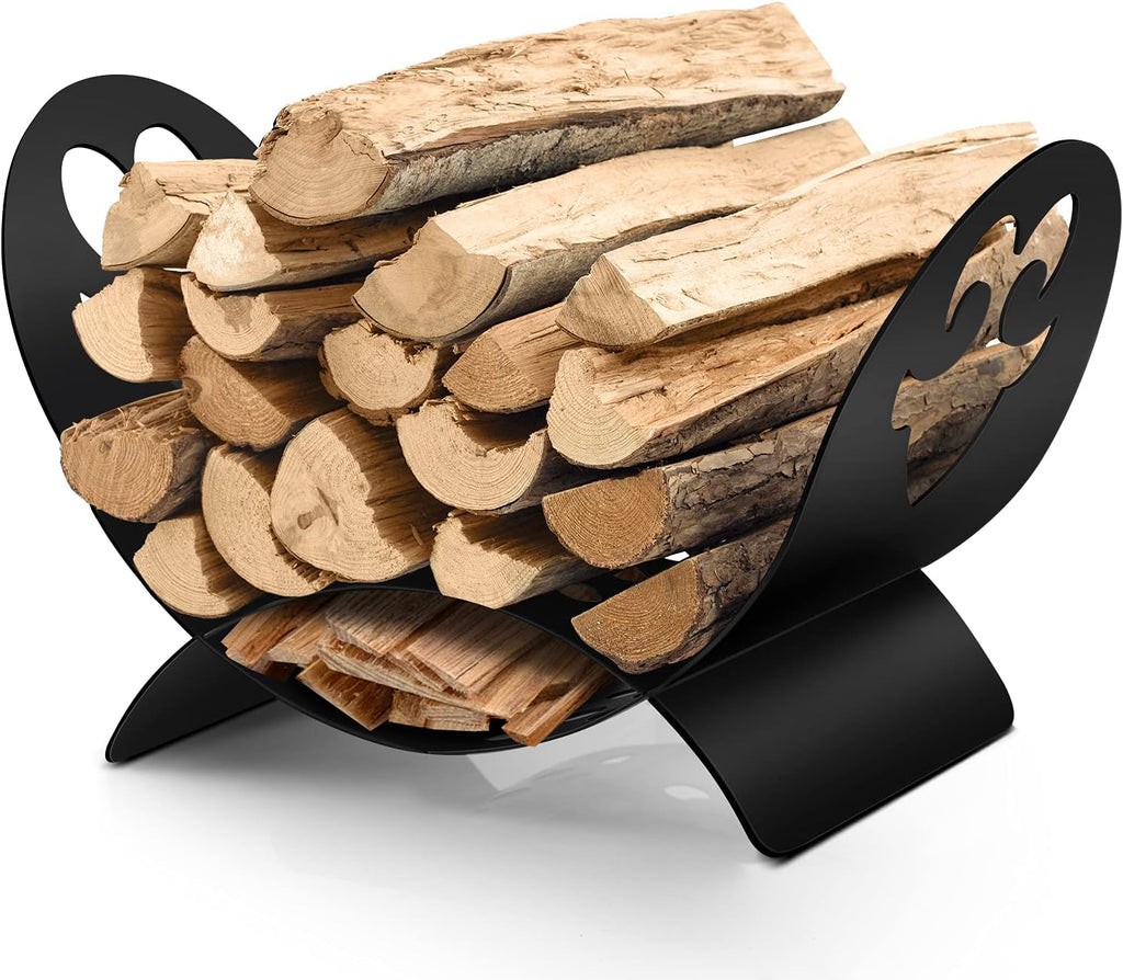 Black Metal Firewood Rack N5999