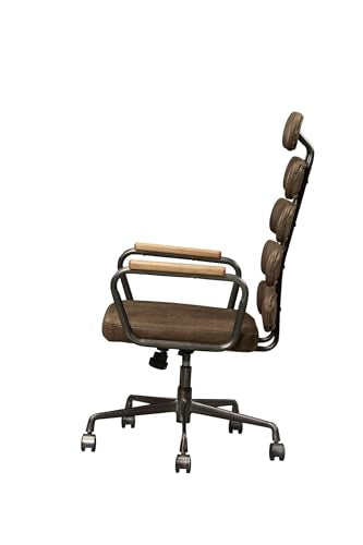 Retro Brown Top Grain Leather Office Chair U825501