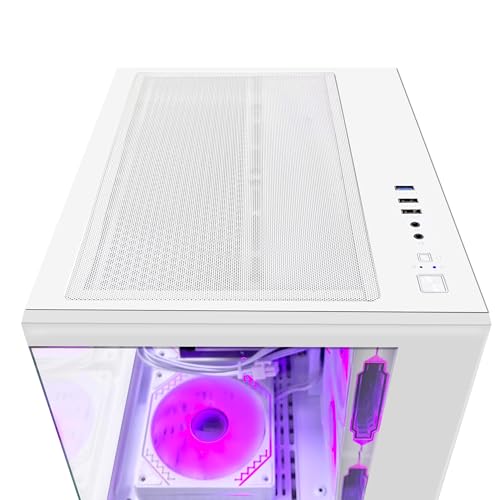 White Gaming PC Desktop with AMD Ryzen 7 5700G, RTX 4060 8GB, 32GB DDR4 RAM, 1TB M.2 PCIE SSD, Windows 11 Pro F615675